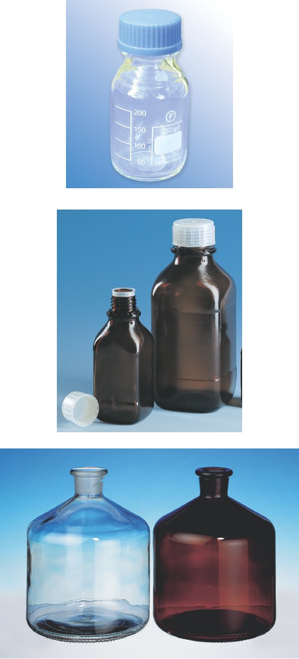 Lahev kulatá DURAN, hnědá 2500ml, GL45, bez uzávěru