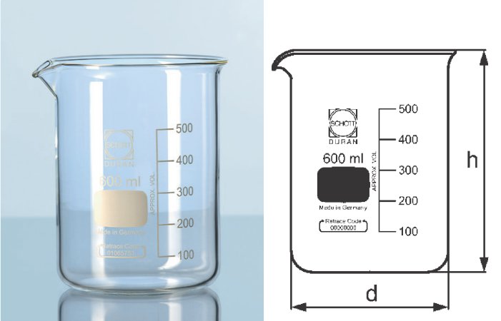 Kádinka nízká DURAN, 5 ml, balení 10 ks