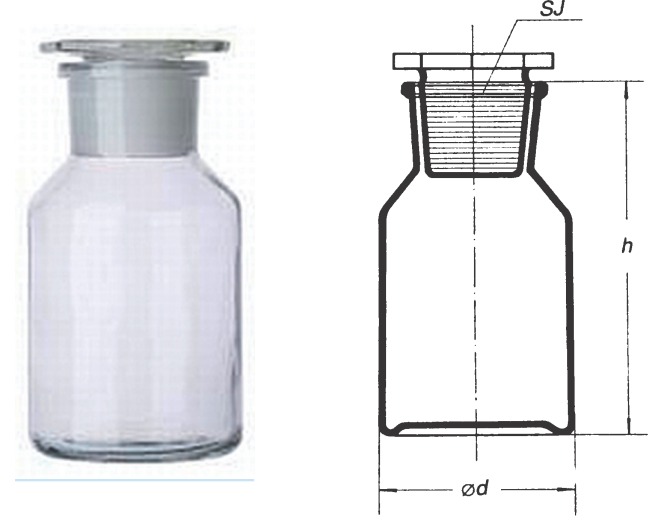 Prachovnice Steilbrust čirá 50ml, 2014, se zabroušenou zátkou